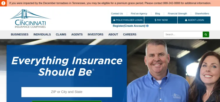 Screenshot Cincinnati Financial Corporation