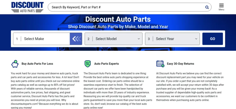 Screenshot Discount Auto Parts
