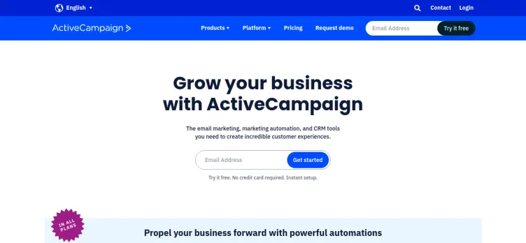 Screenshot ActiveCampaign