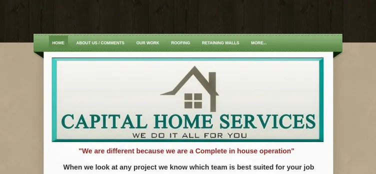 Screenshot Capital Home Services