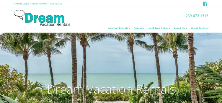 Screenshot Dream Vacation Rentals