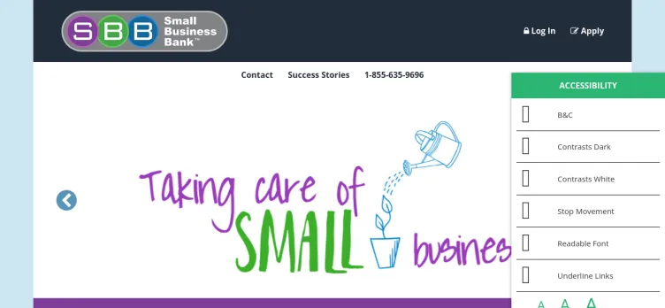 Screenshot Small Business Bank