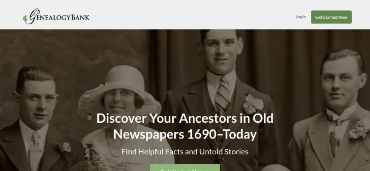 Screenshot GenealogyBank