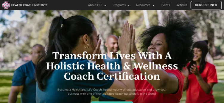 Screenshot Health Coach Institute