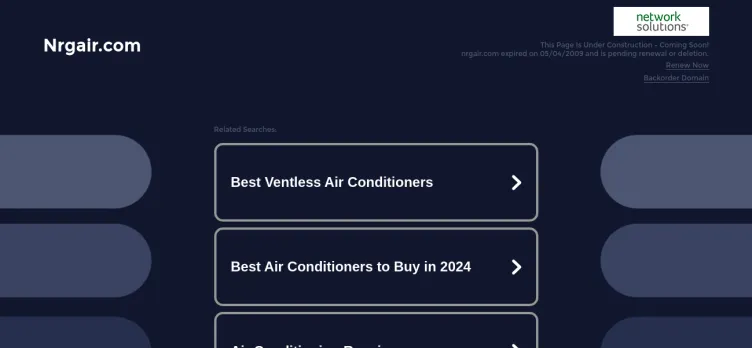 Screenshot NRG Heating and Air Conditioning