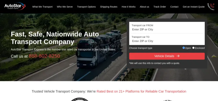 Screenshot AutoStar Transport Express