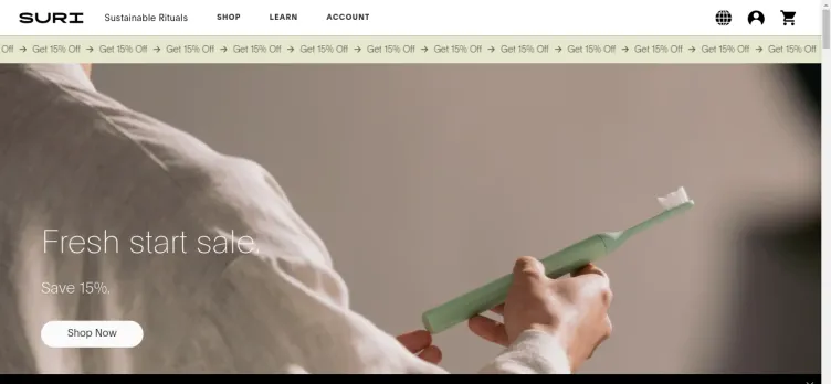 Screenshot SURI - Sustainable Electric Toothbrush | B