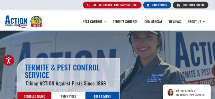 Screenshot ACTION Termite & Pest Control
