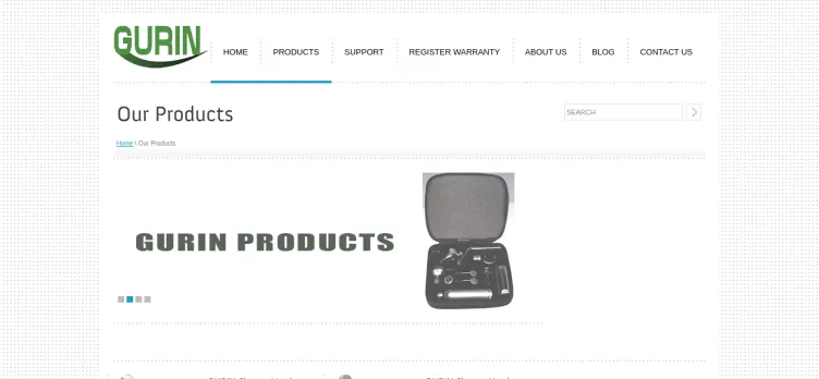 Screenshot Gurin Products