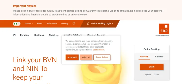 Screenshot Guaranty Trust Bank