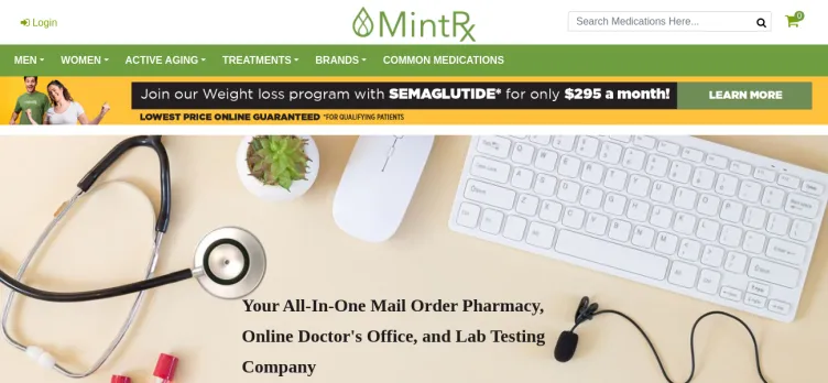 Screenshot Mint Pharmacy and Skin Clinic