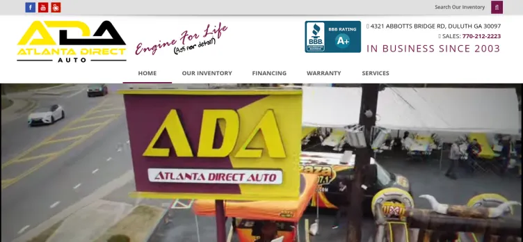 Screenshot Atlanta Direct Auto