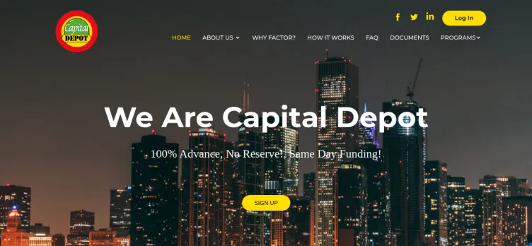 Screenshot Capital Depot