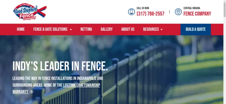 Screenshot Good Shepherd Fence Company