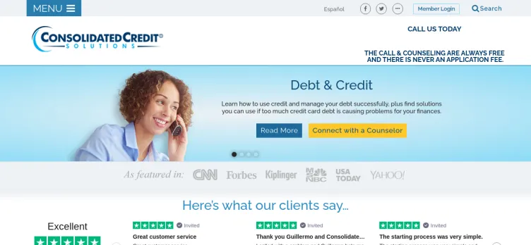 Screenshot Consolidated Credit Solutions