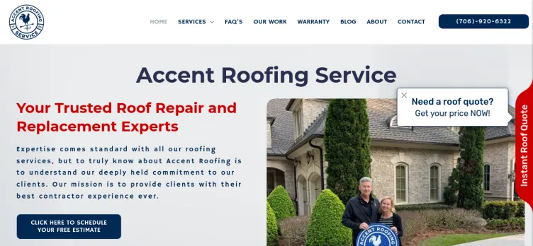Screenshot Accent Roofing Service