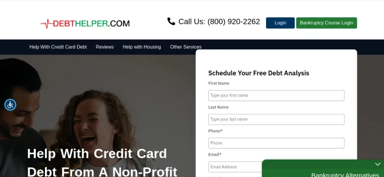 Screenshot Debthelper.com