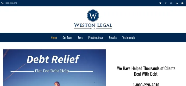 Screenshot Weston Legal
