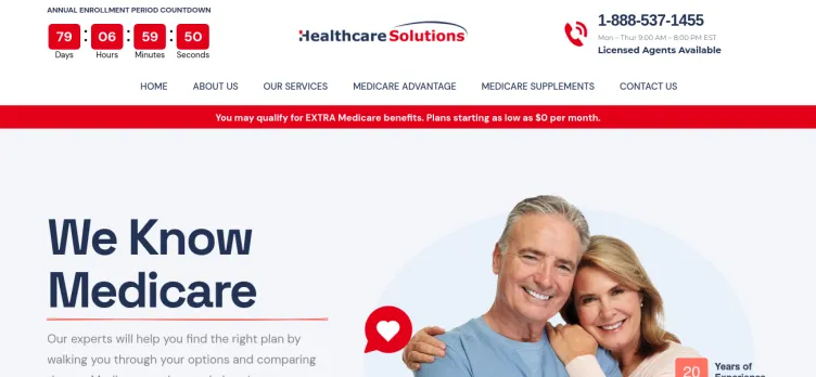 Screenshot Healthcare Solutions and Legacy Planning Insurance Agency