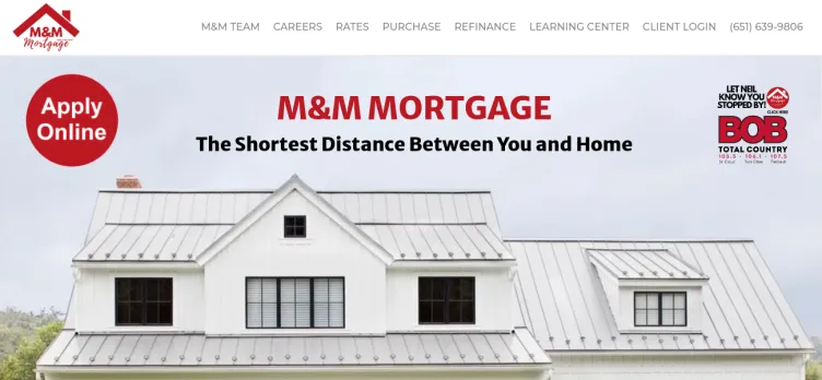 Screenshot M & M Mortgage