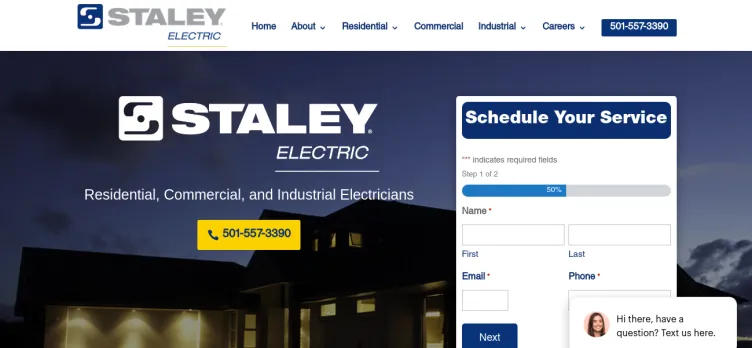 Screenshot Staley Electric Services