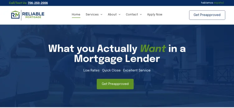 Screenshot Reliable Mortgage Broker