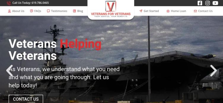 Screenshot Veterans for Veterans