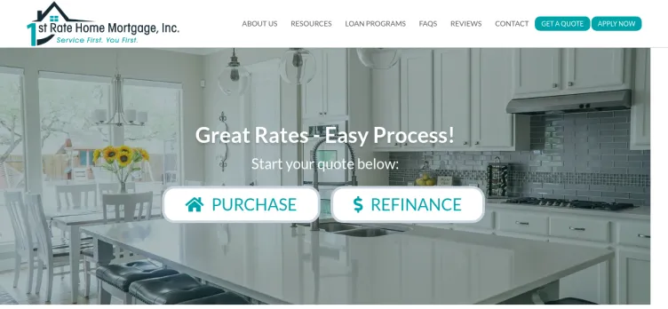 Screenshot 1st Rate Home Mortgage