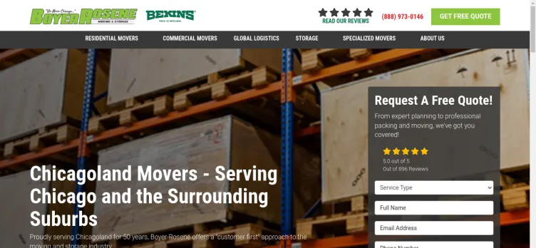 Screenshot Boyer-Rosene Moving & Storage