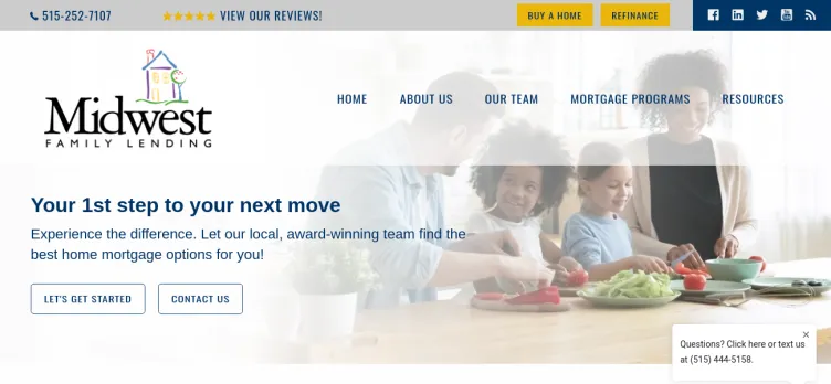 Screenshot Midwest Family Lending