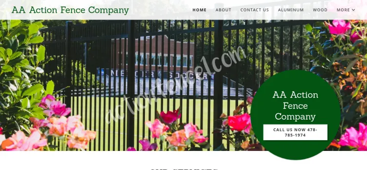 Screenshot AA Action Fence Company