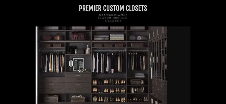 Screenshot Premier Custom Closets
