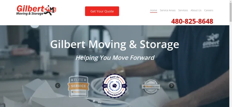 Screenshot Gilbert Moving & Storage