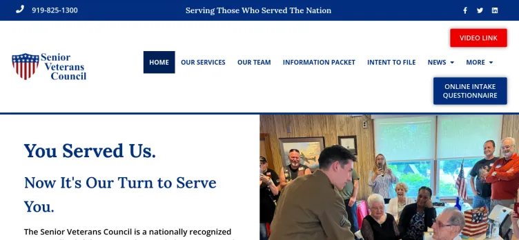 Screenshot Senior Veterans Council