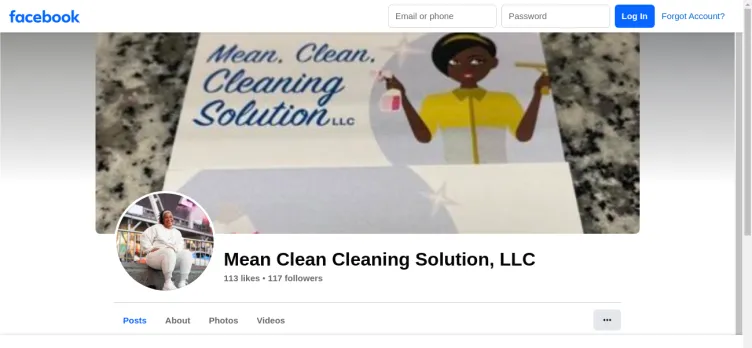 Screenshot Mean Cleaning Company