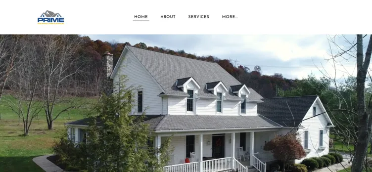 Screenshot Prime Roofing & Restoration