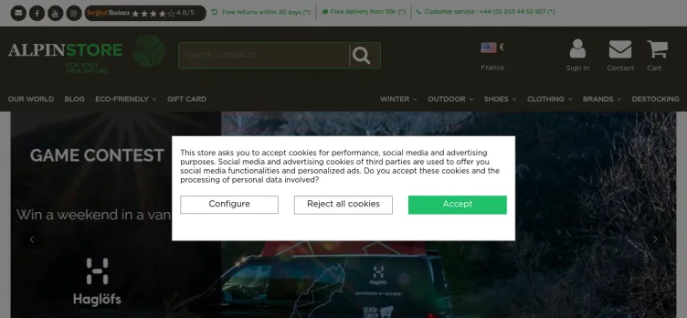 Screenshot AlpinStore