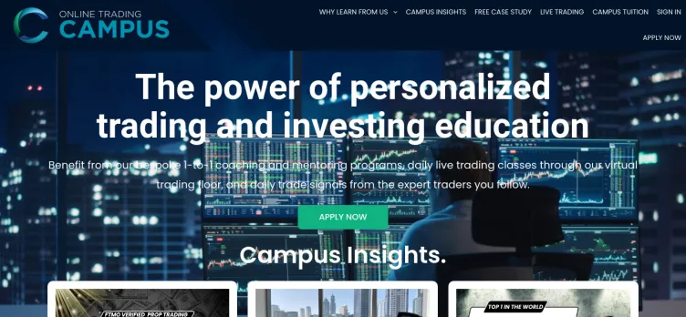 Screenshot Online Trading Campus