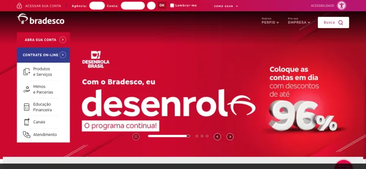 Screenshot Banco Bradesco