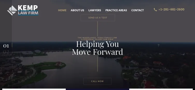Screenshot Kemp Law Firm