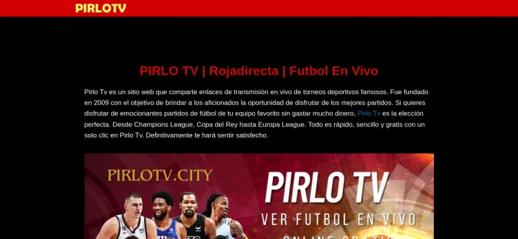 Screenshot Pirlo TV