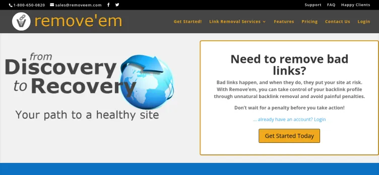 Screenshot RemoveEm.com