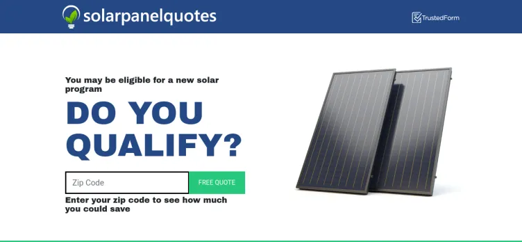 Screenshot SolarPanelQuotes