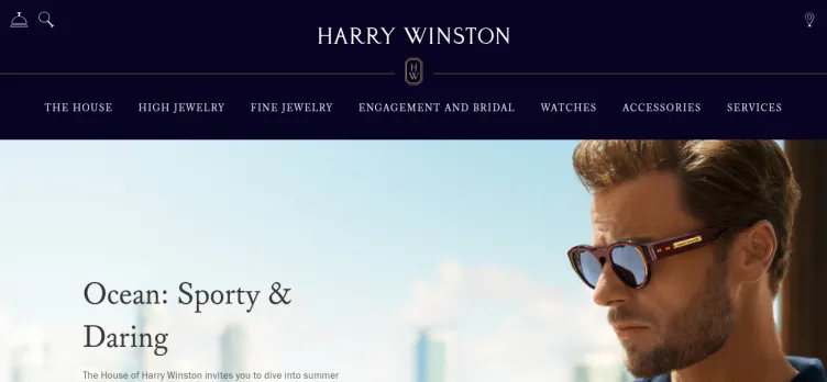 Screenshot Harry Winston