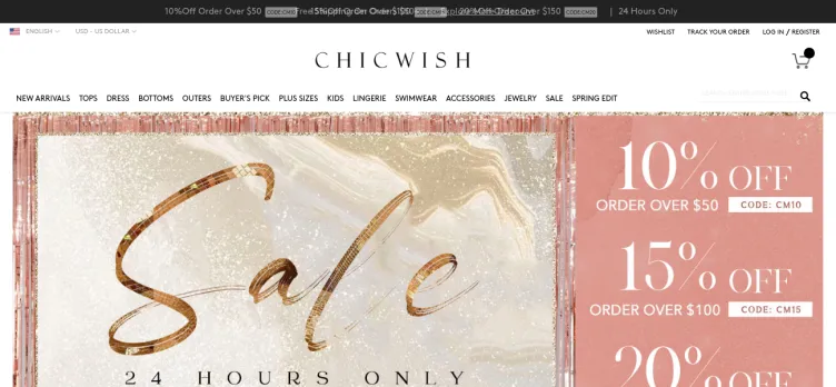 Screenshot CHICWISH.com