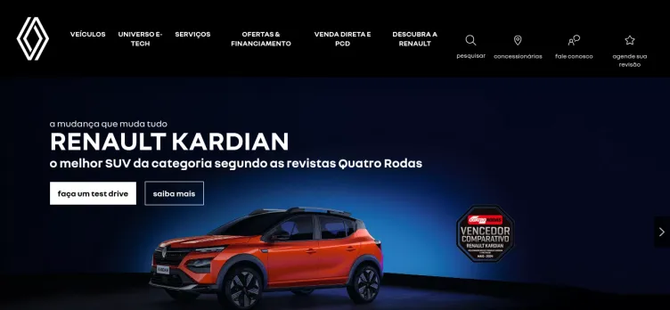 Screenshot Renault.com.br