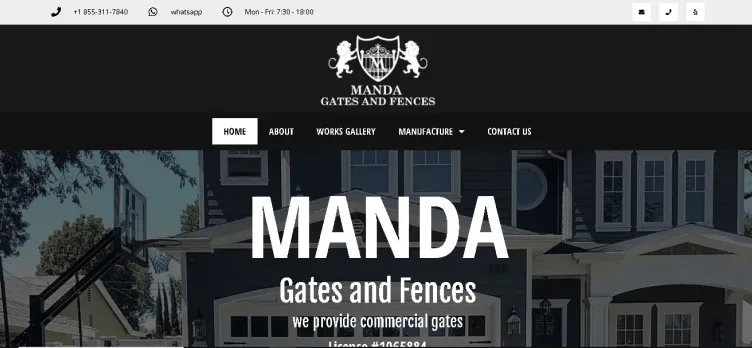 Screenshot MandaFences.com