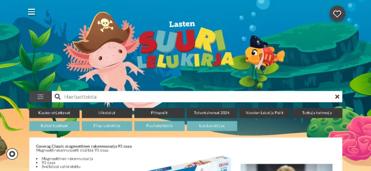 Screenshot Lelukirja.fi