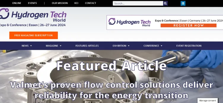 Screenshot Hydrogen Tech World.com