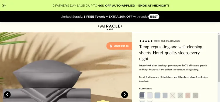 Screenshot Miracle Brand